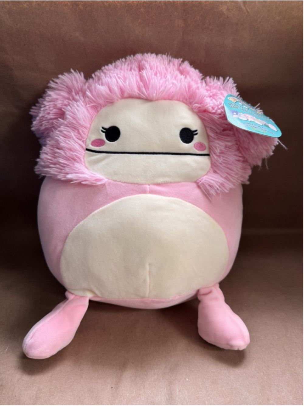 NWT Squishmallow Brina 12” Plush Rare Pink Bigfoot Kellytoys Target Exclusive